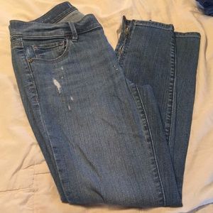Loft relaxed jeans zipper ankles size 26